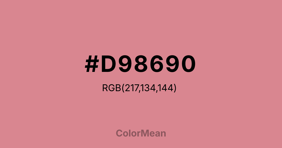 #D98690 color swatch