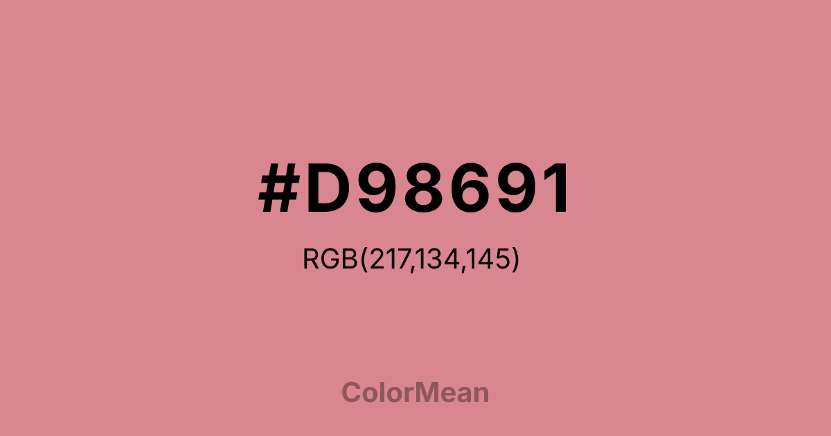 #D98691 color swatch
