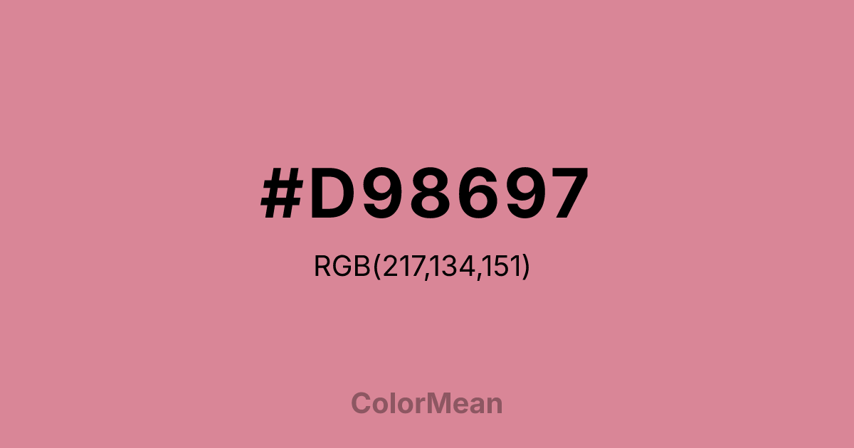 #D98697 color swatch