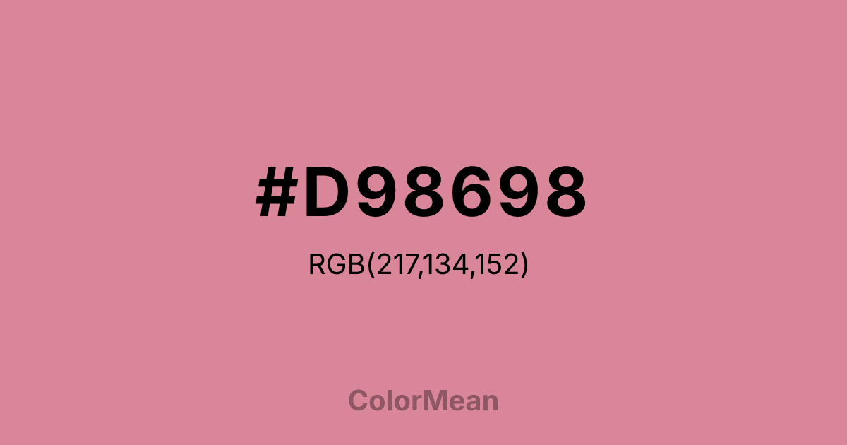 #D98698 color swatch