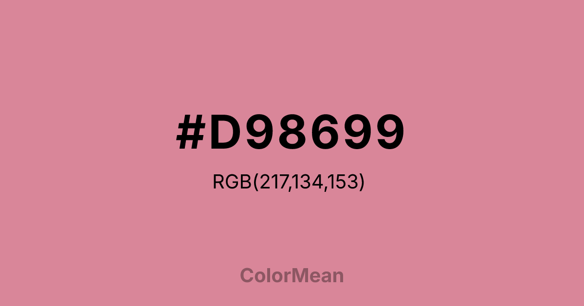#D98699 color swatch