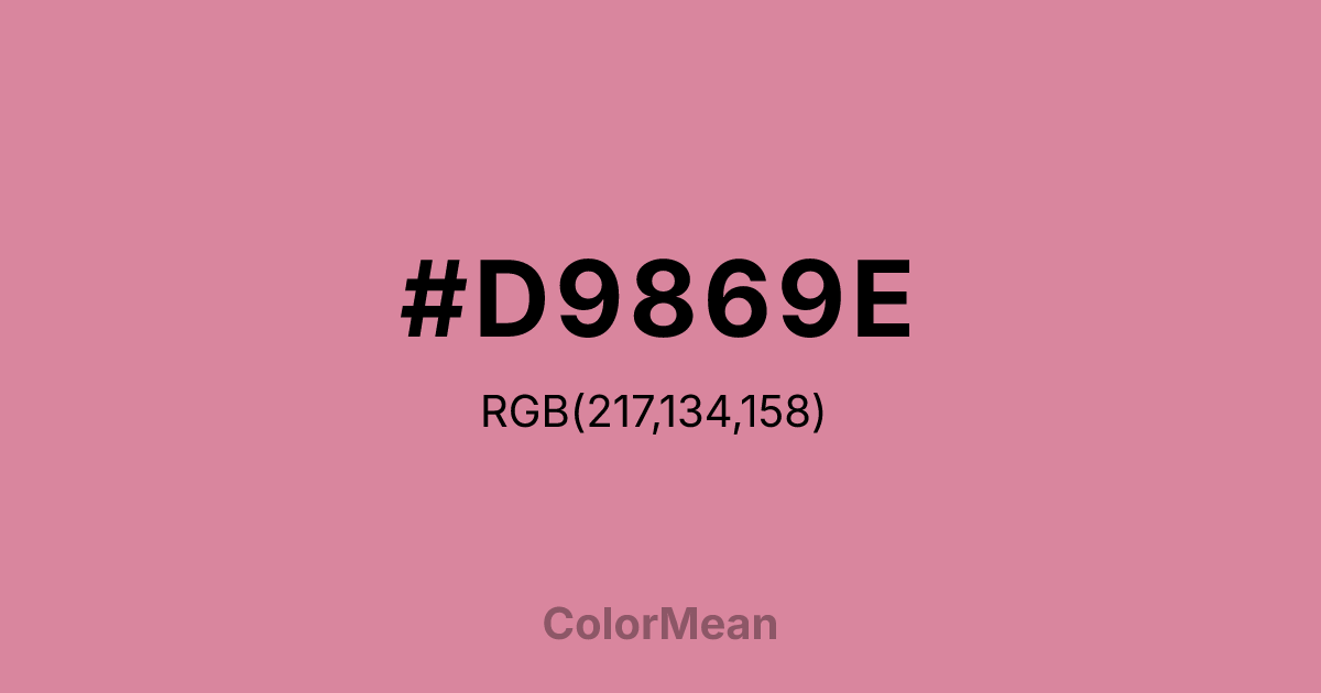#D9869E color swatch
