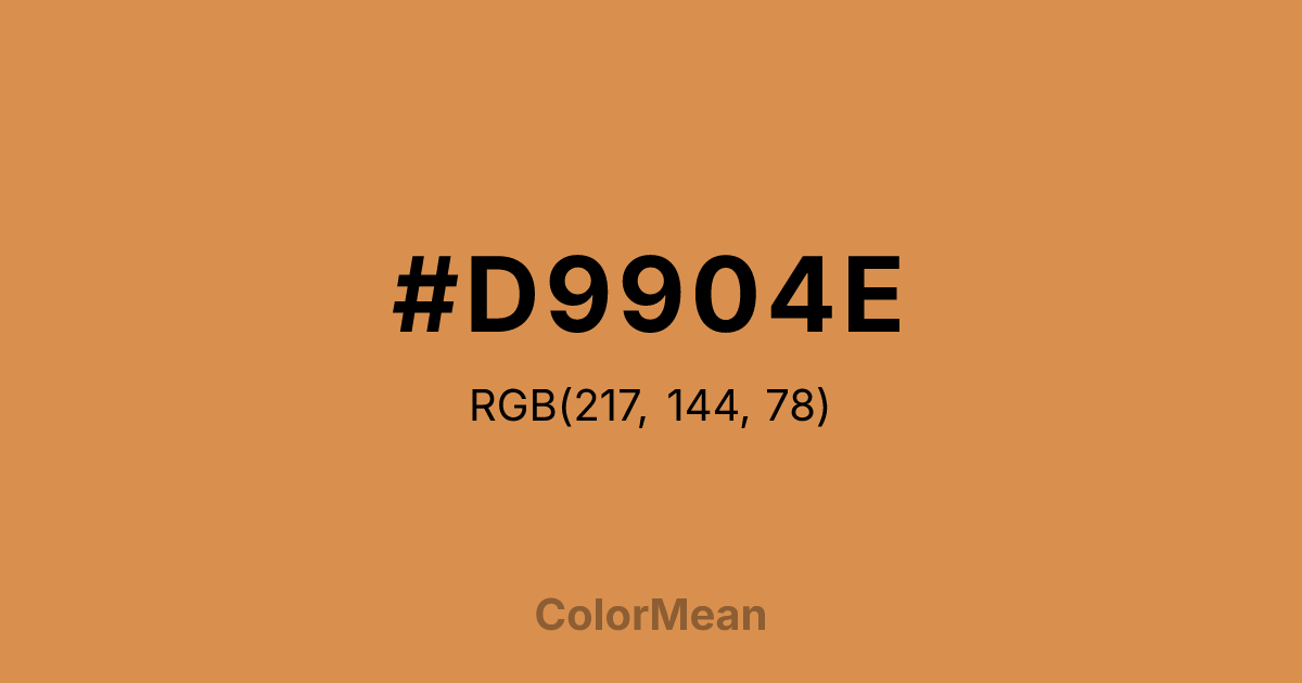 #D9904E color swatch
