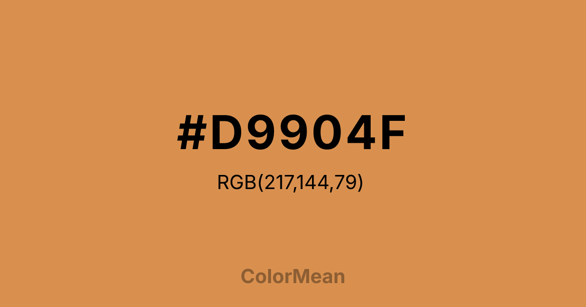 #D9904F color swatch