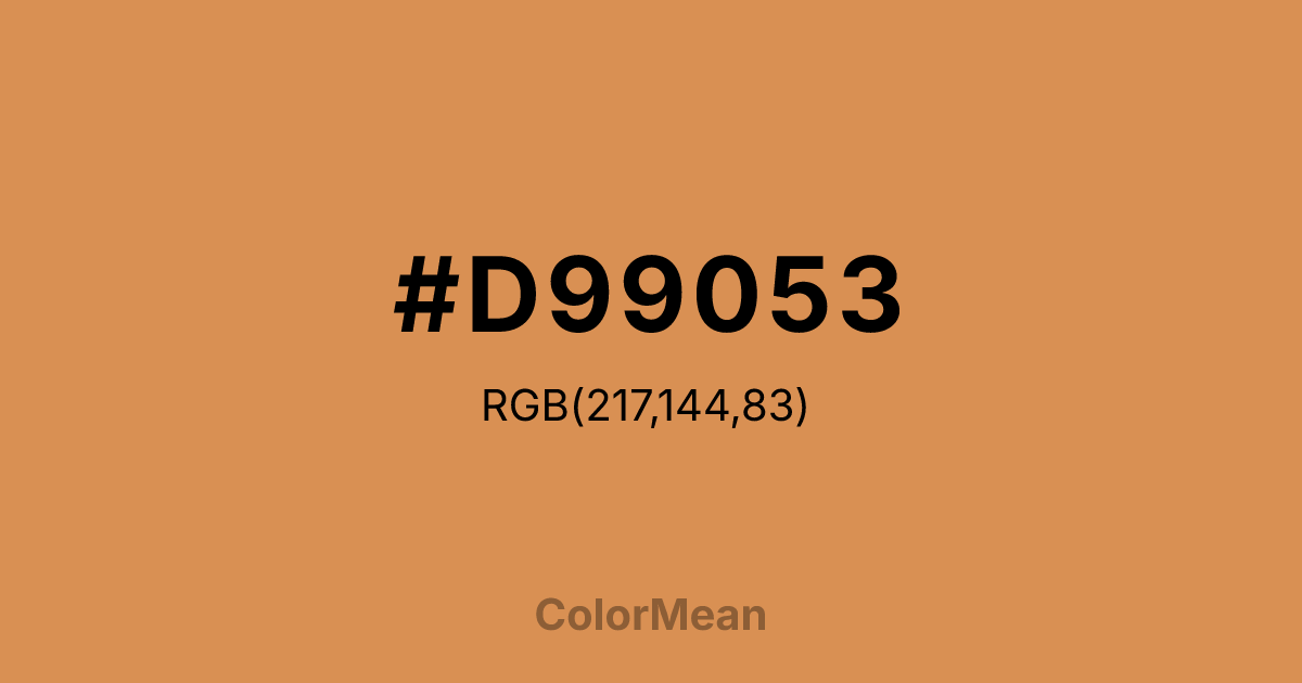 #D99053 color swatch