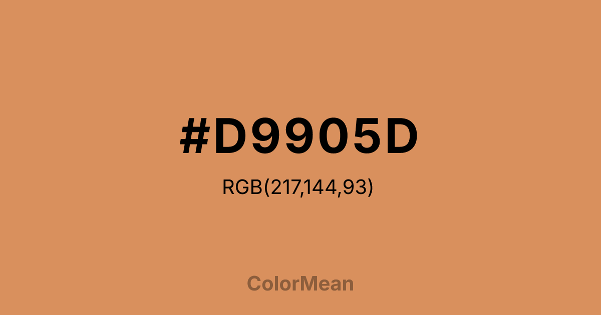 #D9905D color swatch