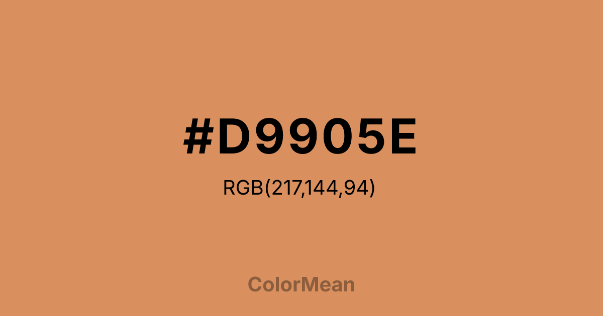#D9905E color swatch