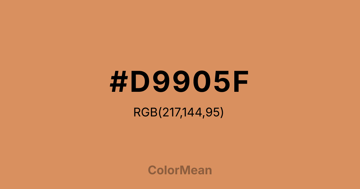#D9905F color swatch