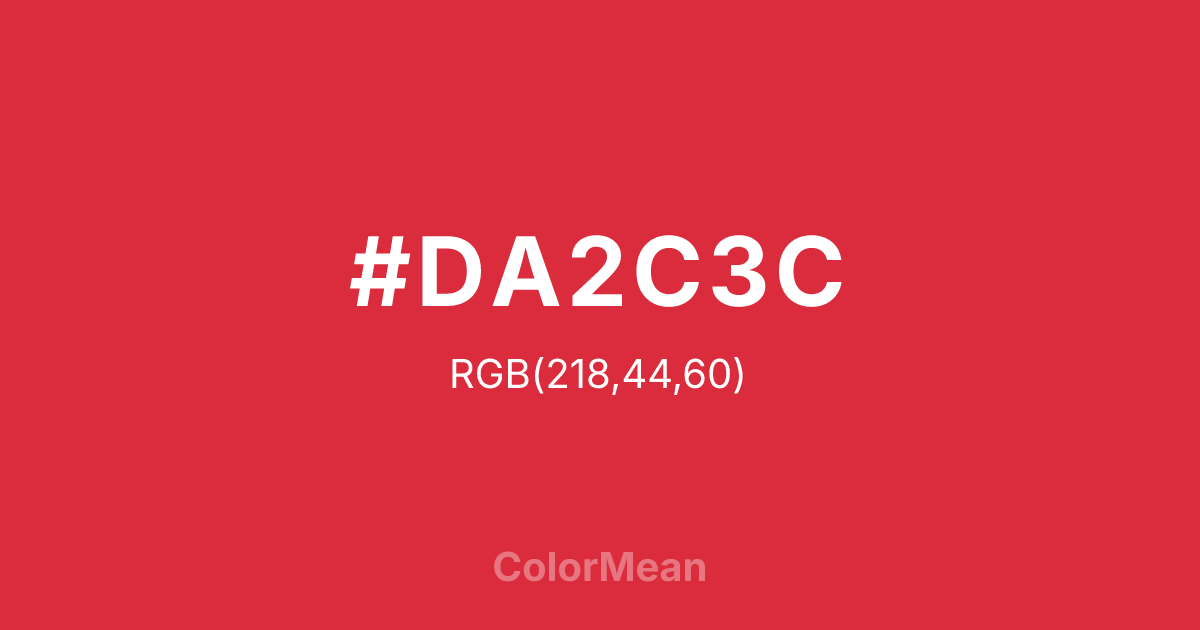 #DA2C3C color swatch