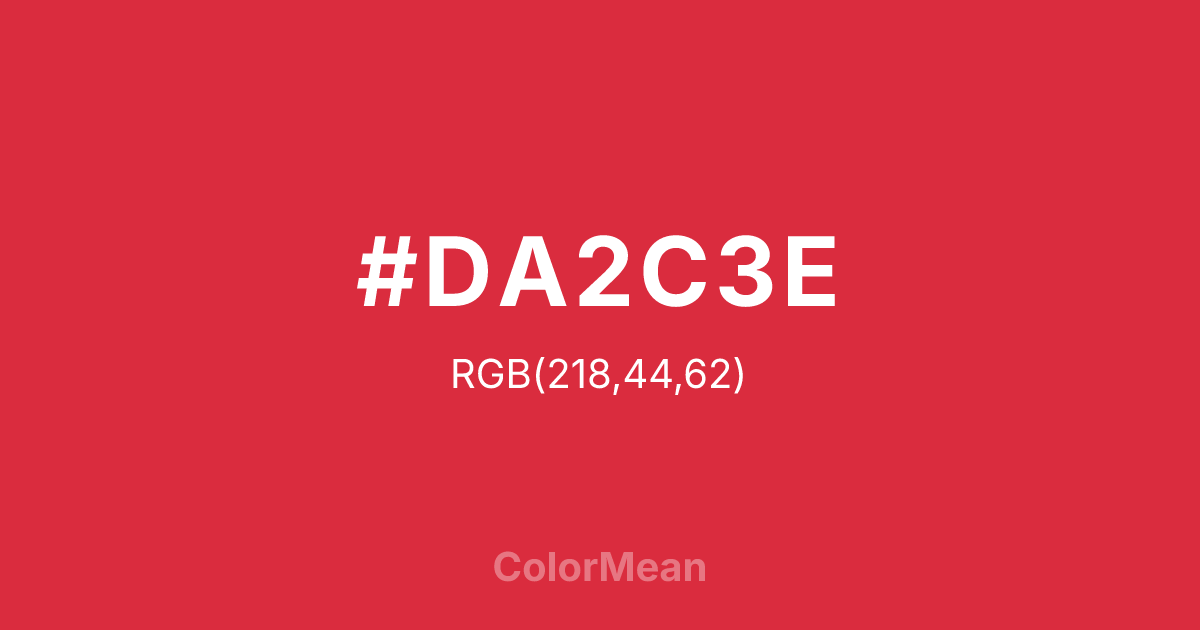#DA2C3E color swatch