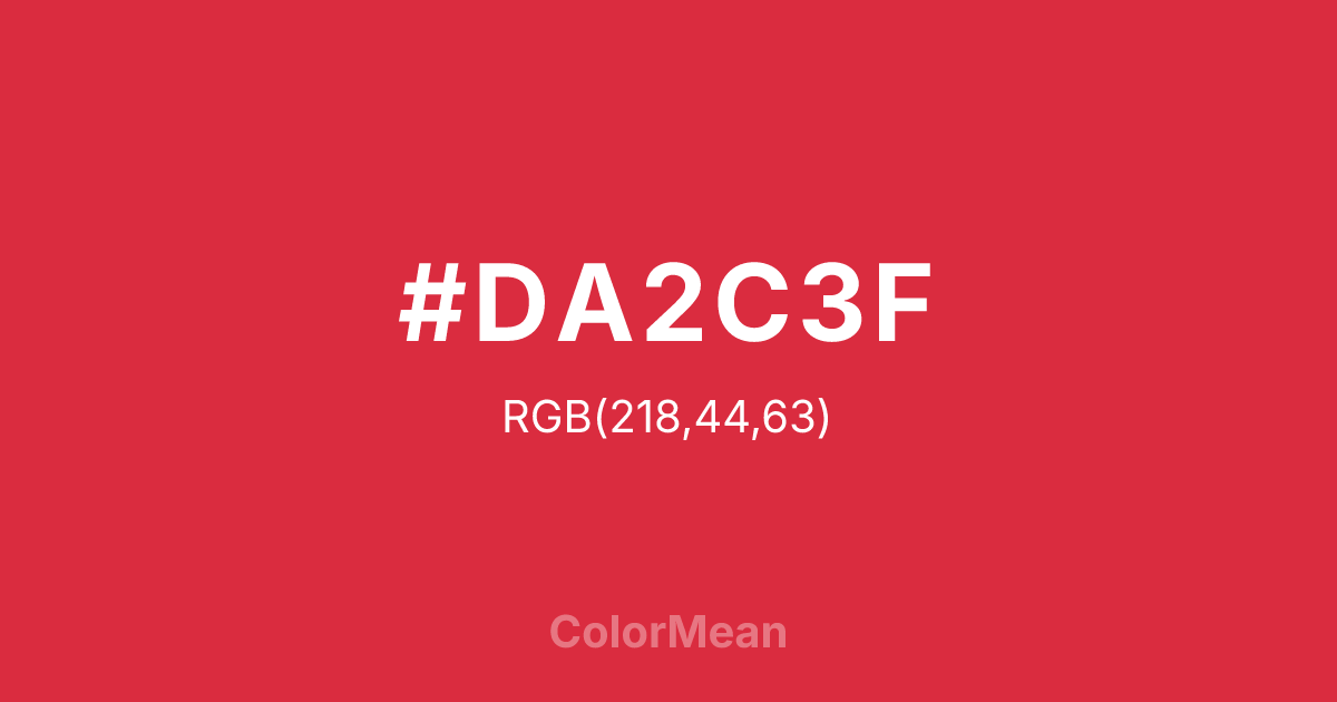 #DA2C3F color swatch
