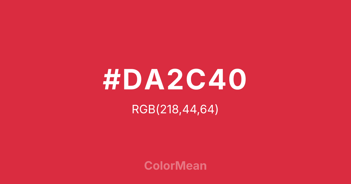 #DA2C40 color swatch