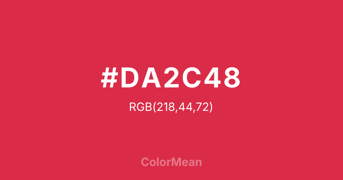 #DA2C48 color swatch
