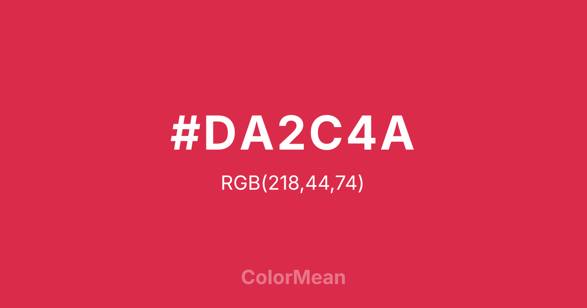 #DA2C4A color swatch
