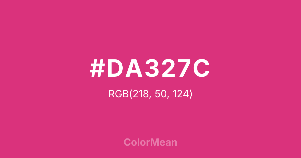 #DA327C color swatch