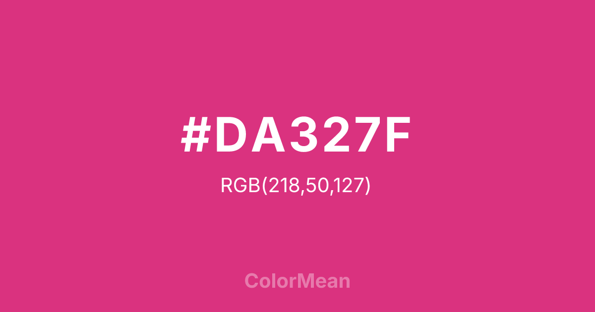 #DA327F color swatch