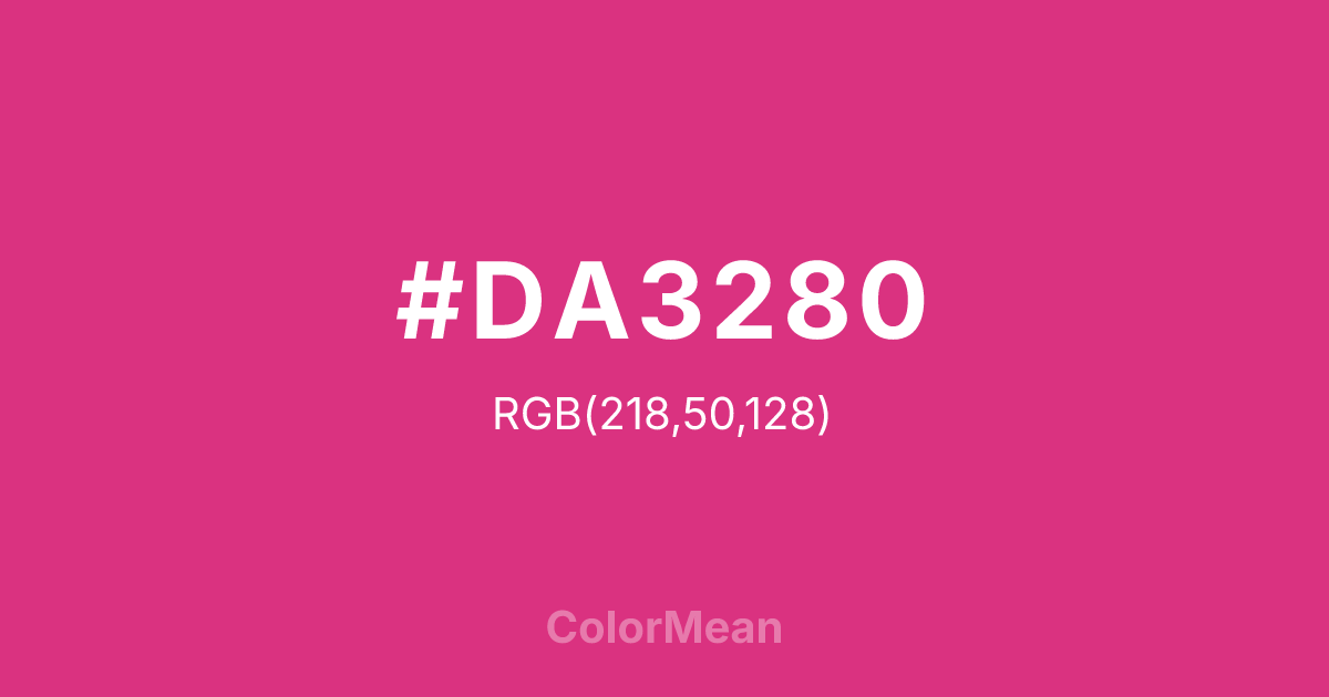 #DA3280 color swatch