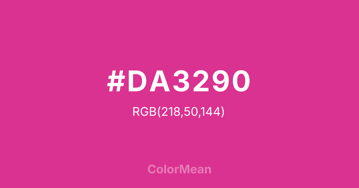 #DA3290 color swatch