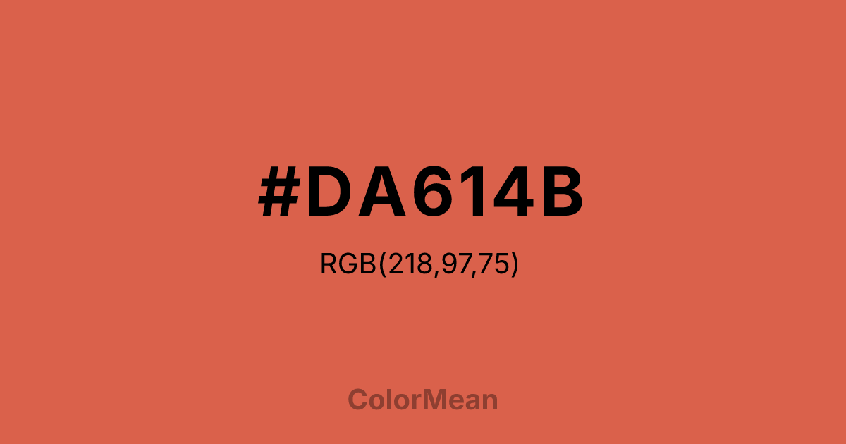 #DA614B color swatch