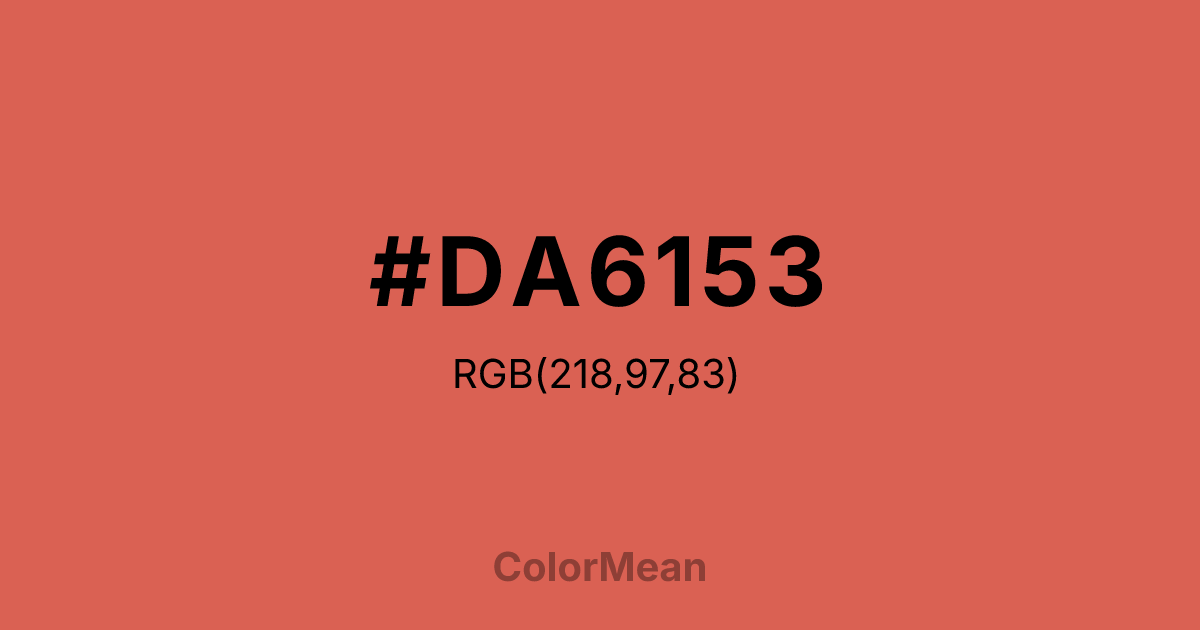 #DA6153 color swatch