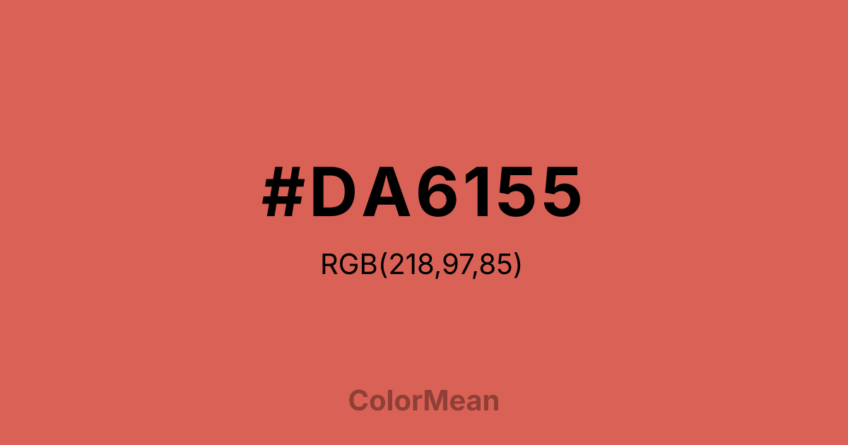 #DA6155 color swatch