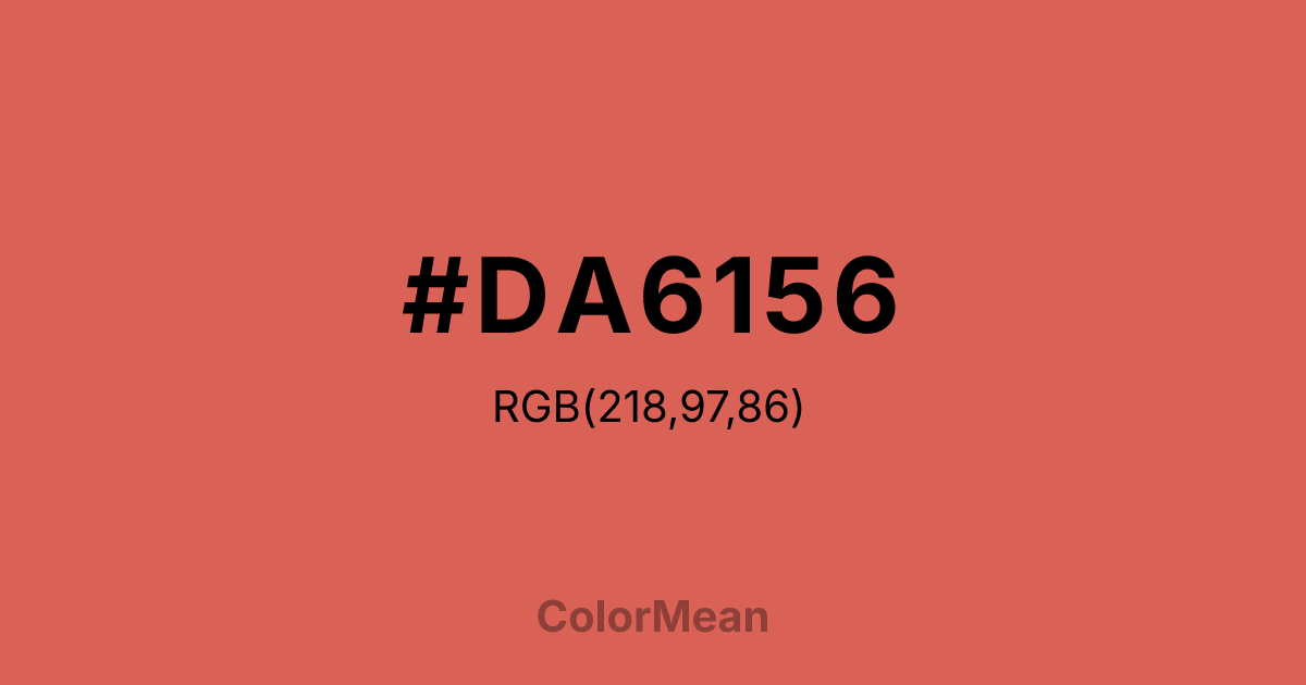 #DA6156 color swatch