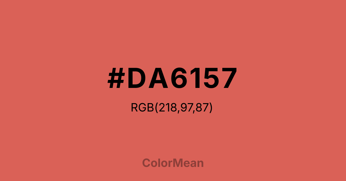 #DA6157 color swatch