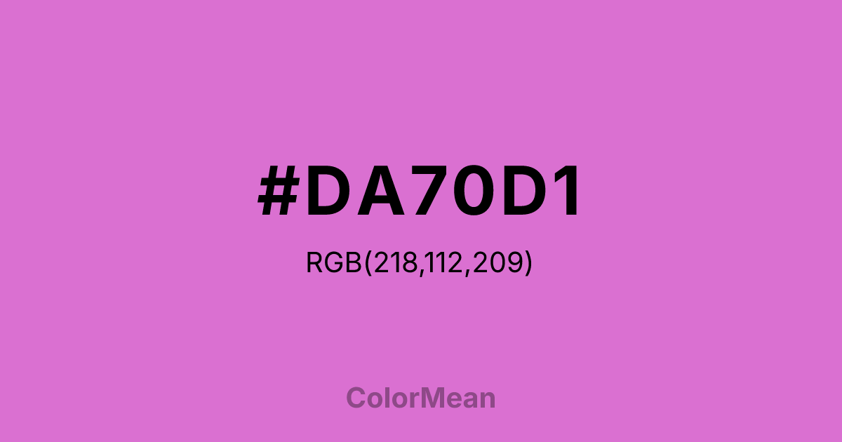 #DA70D1 color swatch