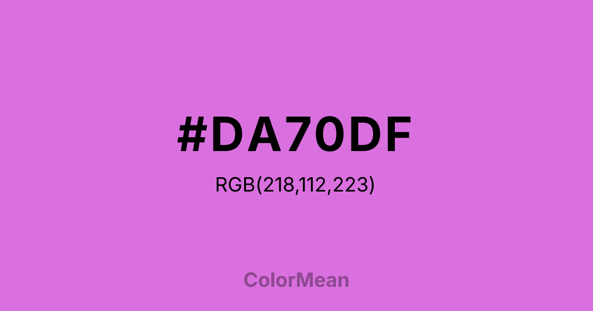 #DA70DF color swatch
