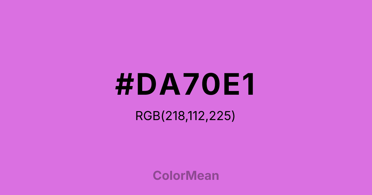 #DA70E1 color swatch