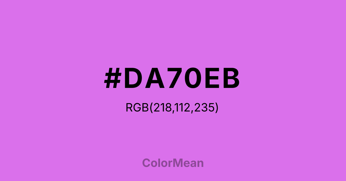 #DA70EB color swatch