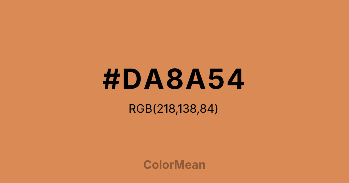 #DA8A54 color swatch