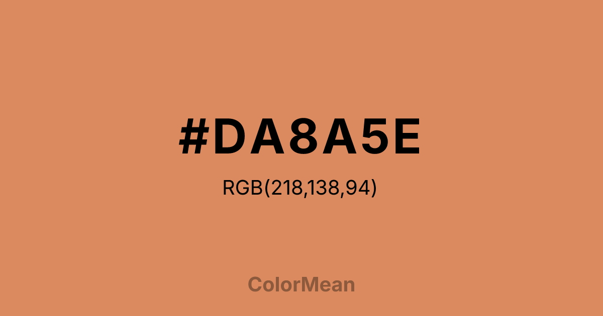 #DA8A5E color swatch