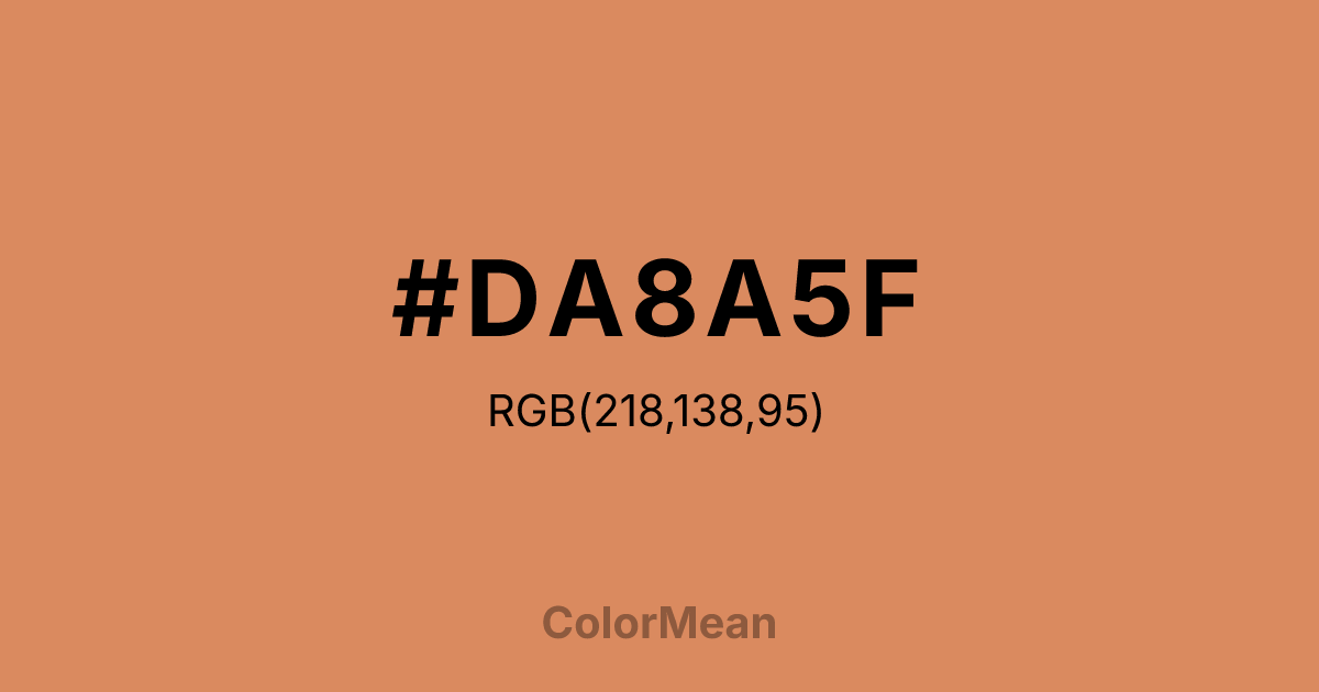 #DA8A5F color swatch
