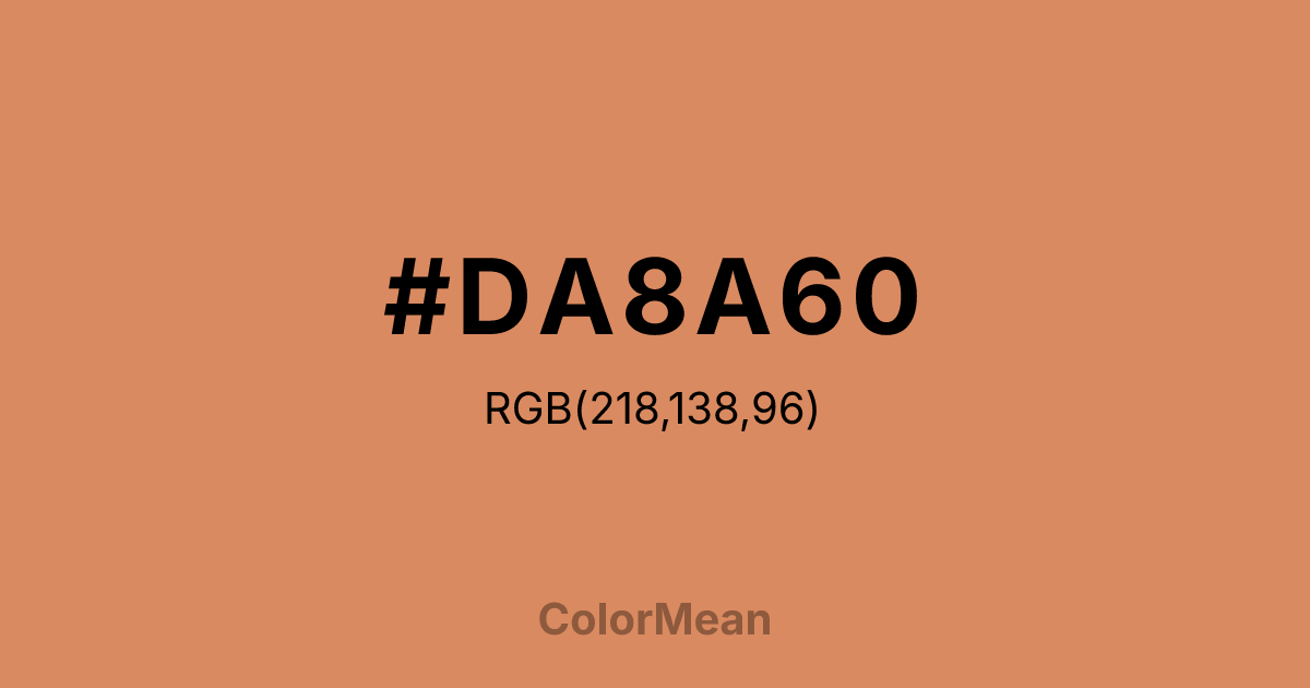 #DA8A60 color swatch