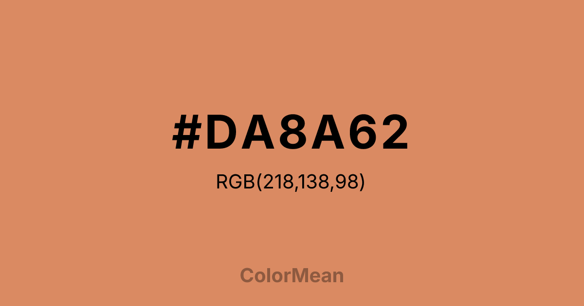 #DA8A62 color swatch