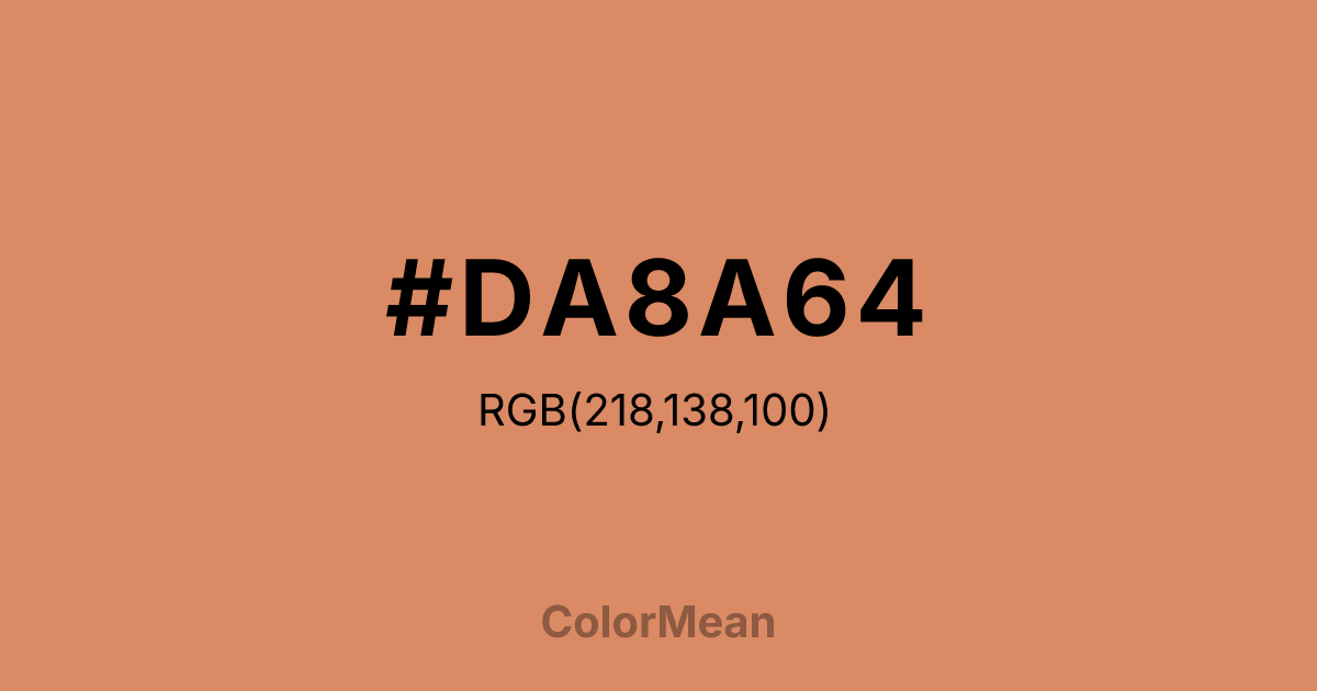 #DA8A64 color swatch