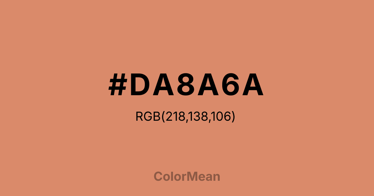 #DA8A6A color swatch