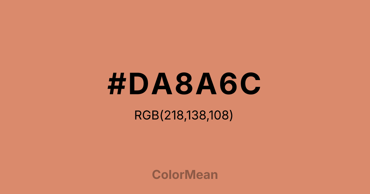 #DA8A6C color swatch