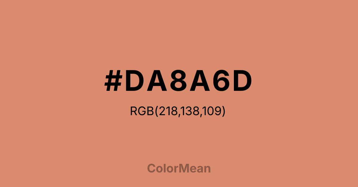 #DA8A6D color swatch
