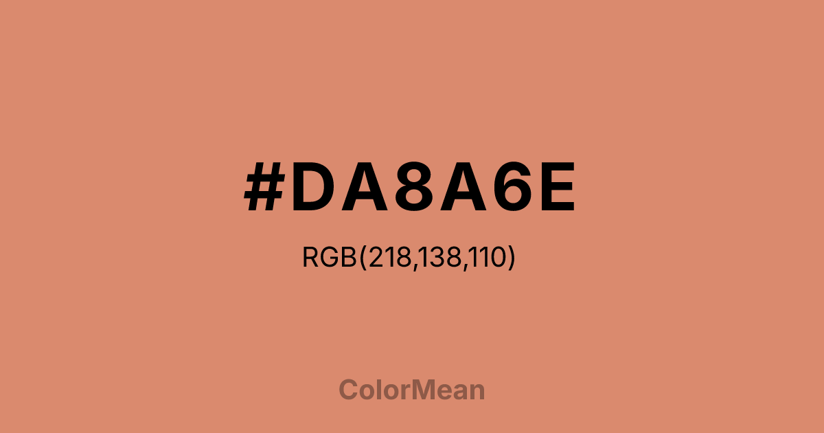 #DA8A6E color swatch
