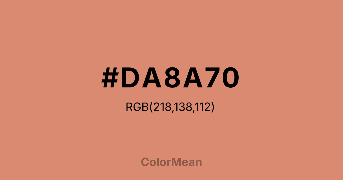 #DA8A70 color swatch