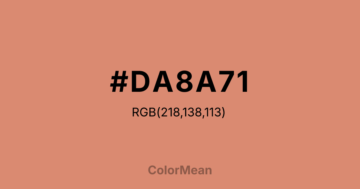 #DA8A71 color swatch