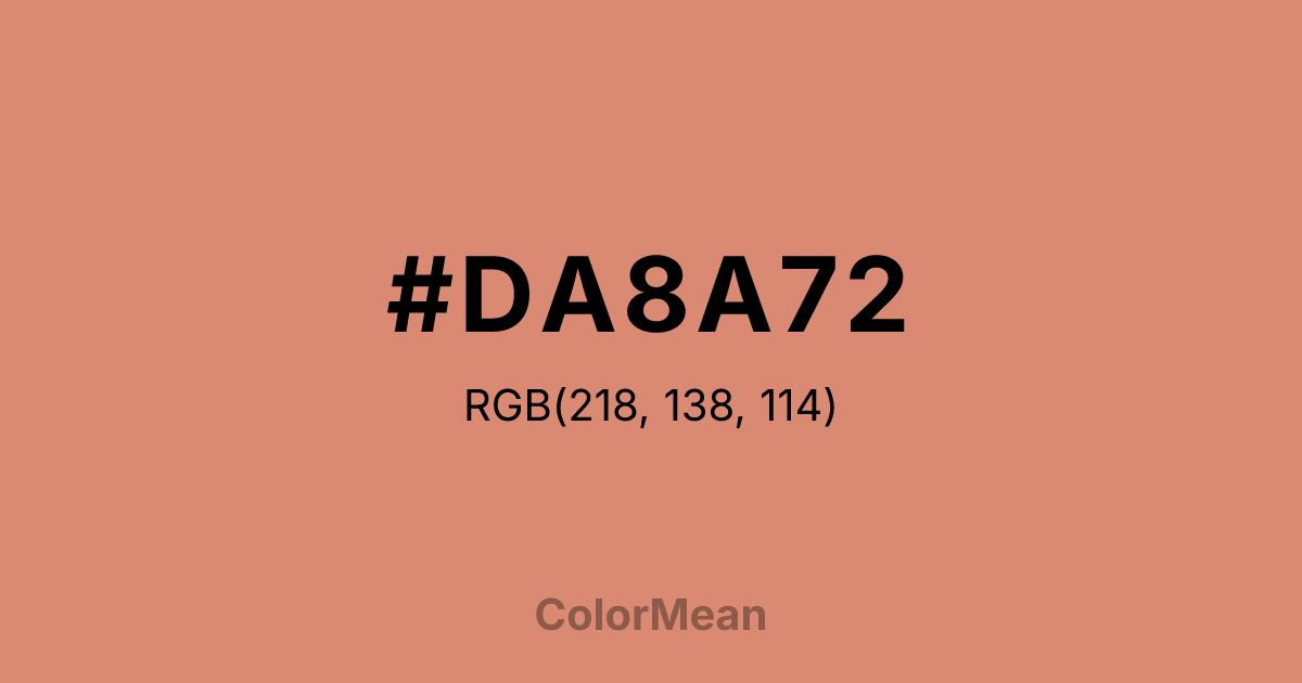 #DA8A72 color swatch
