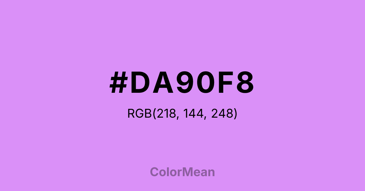 #DA90F8 color swatch
