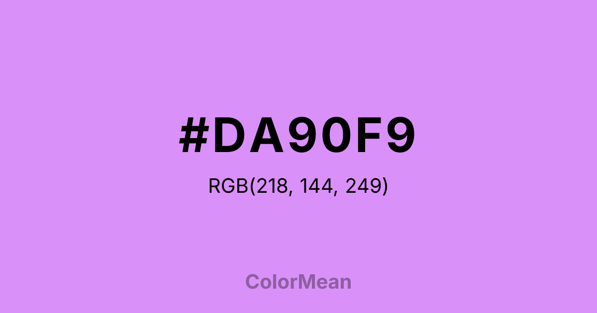 #DA90F9 color swatch