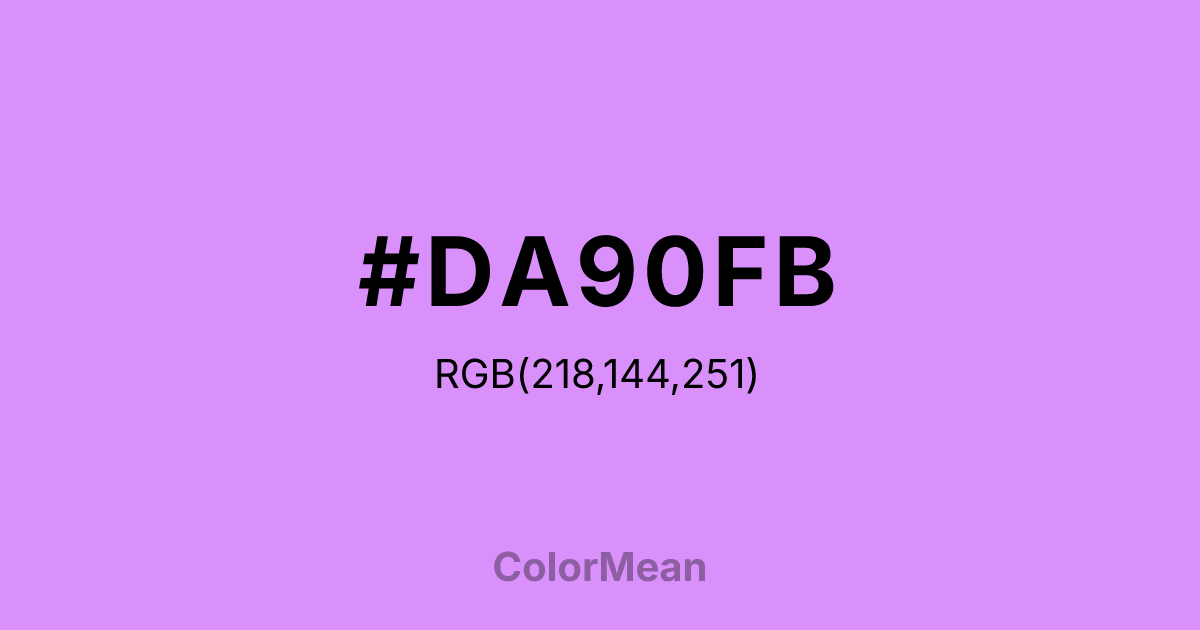 #DA90FB color swatch