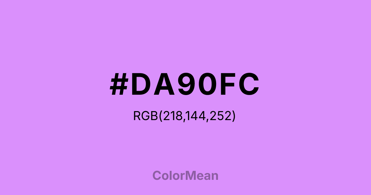 #DA90FC color swatch