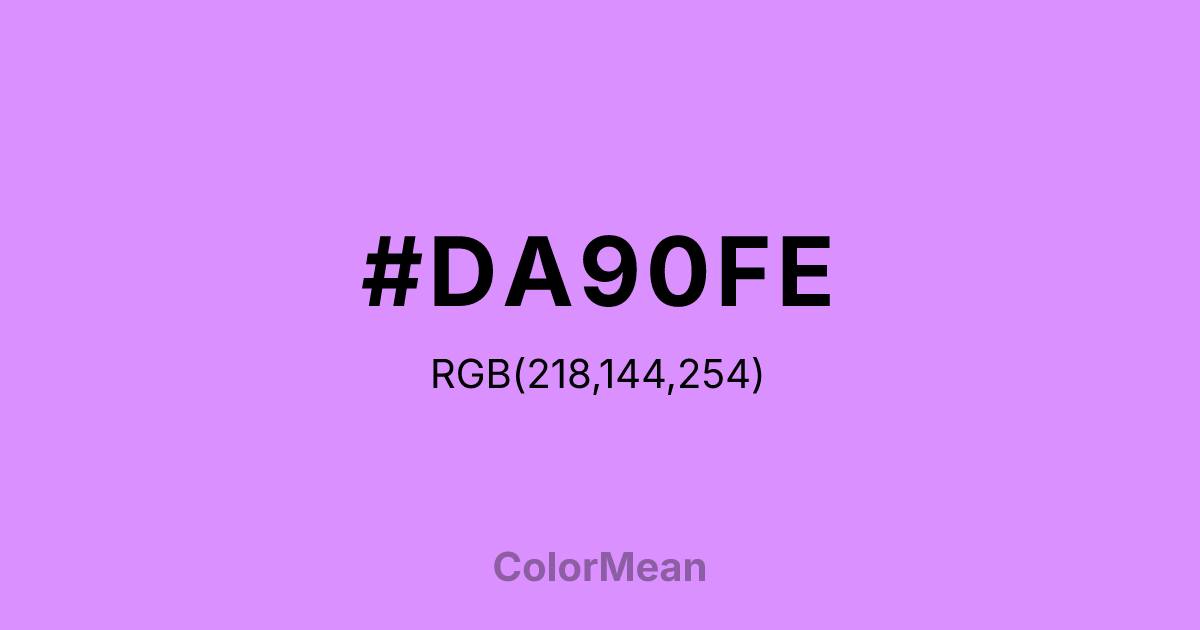 #DA90FE color swatch
