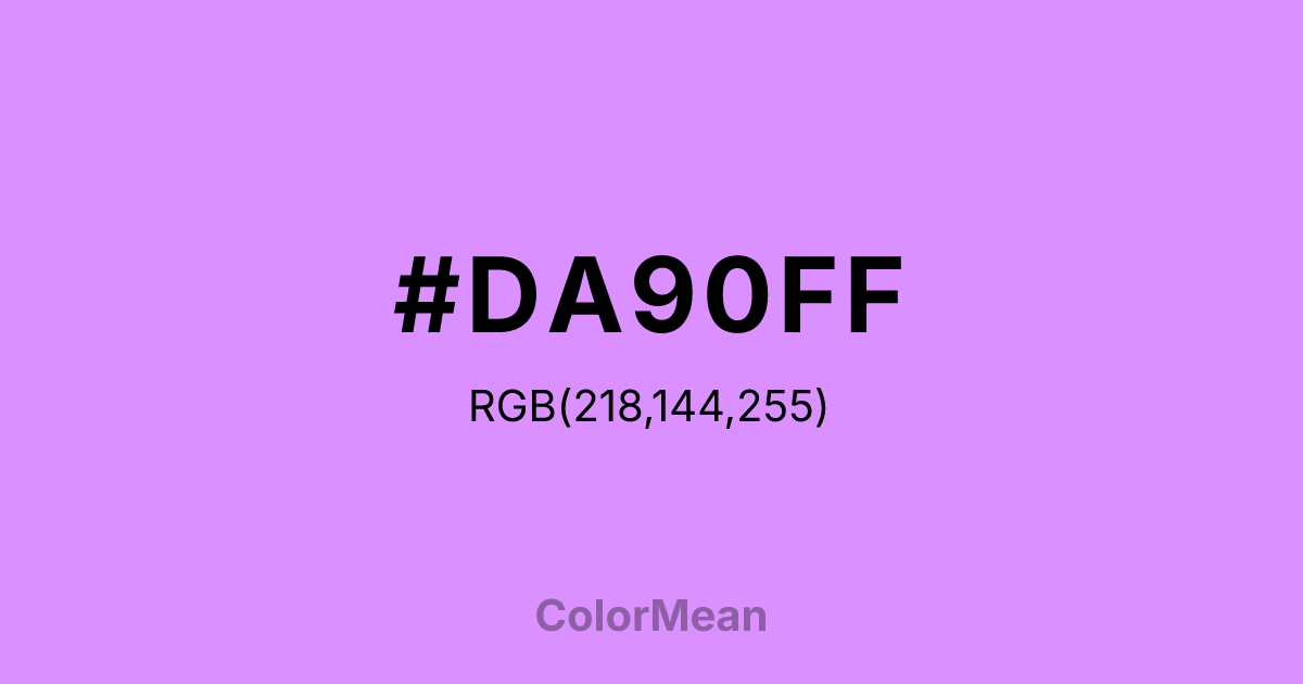 #DA90FF color swatch